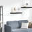 Wall Shelf Black Honeycomb MDF Metal 23.6 in Length Floating Display Shelf Modern Design