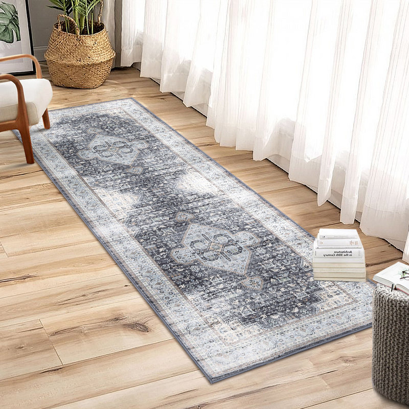 Tapis Trevorr avec envers antidérapant, Tapis de couloir 2 pi x 6 pi