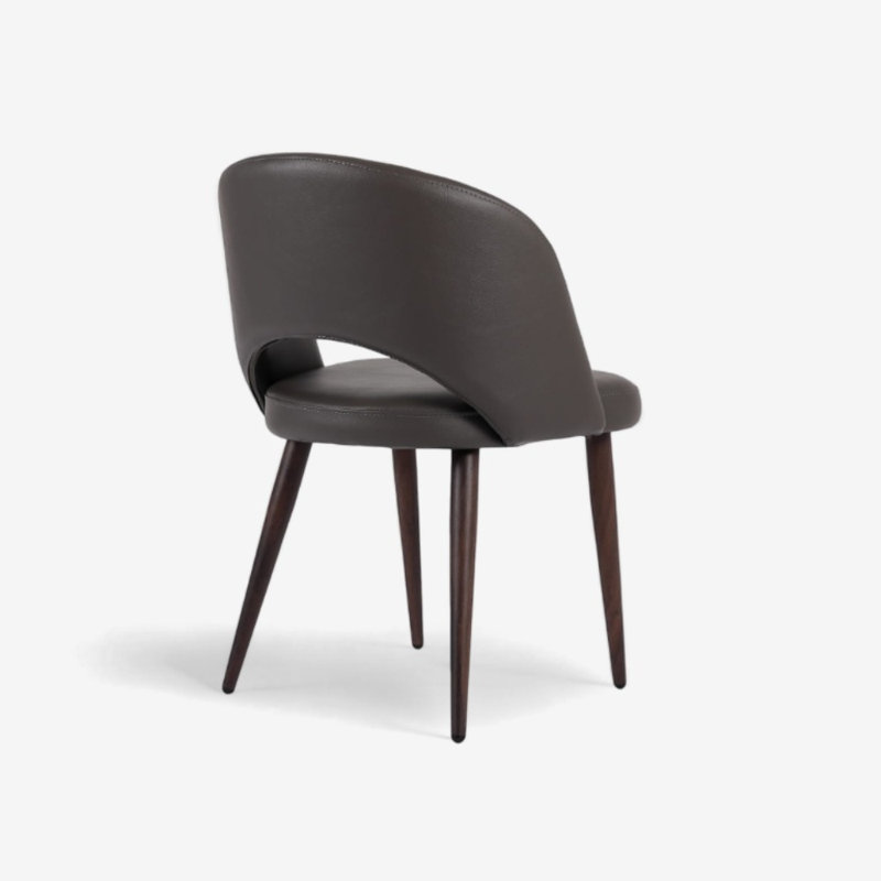 Rukayah Pu Leather Dining Chair, Grey Faux Leather