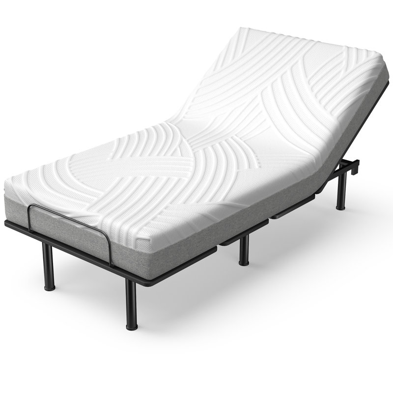 Pyle 8 Inch Twin Xl Bed Jacquard Mattress Gel Memory Foam Convoluted Foam For Adjustable Bed