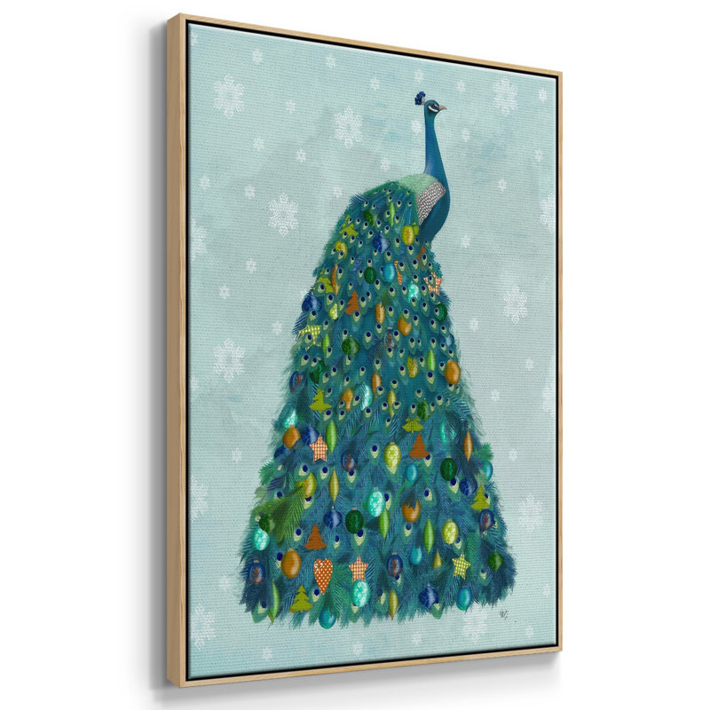 Arbre de Noël Christmas Peacock, Naturel, H 41 po x l 27 po x P 1,5 po