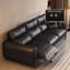 Canapé modulaire noir en cuir véritable-598562726-598562740-598562632