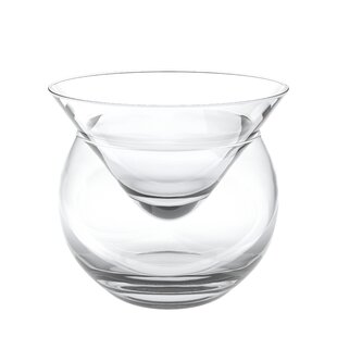 Demerion Stemless Martini Glasses - Double Walled Design with Ring Base- Drink Suspended in Air - 8 oz - Set of 4 (Set of 4) Orren Ellis