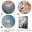 «Peach Blue Orchids», impression romantique sur toile-498986206-498986177