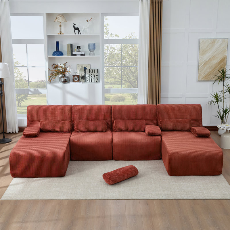 Canapé modulaire en U ModuForm, Red