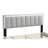Gray Wool Upholstered Queen Bed With Appealing Tufting Headboard And Built Led, No Box Spring Fabric Bedframe Led-1707865074