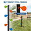 Ensemble d'arbre de duel en acier AR500. Support réactif de 6 raquettes de 6 pouces avec piquets pour l'entraînement au pistolet à air comprimé et aux granules-132973330
