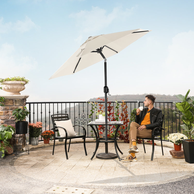 Wes 200cm Market Parasol, Beige