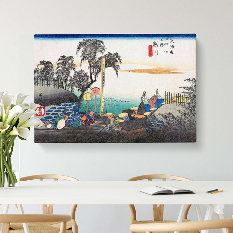 Fujikawa by Utagawa Hiroshige - Wrapped Canvas, 35cm H x 50cm W x 3cm D