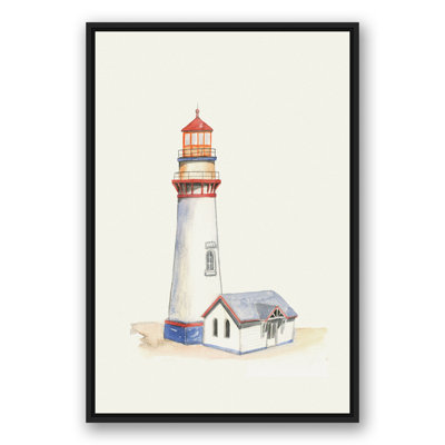 Aquarelle phare, reproduction d'art sur toile