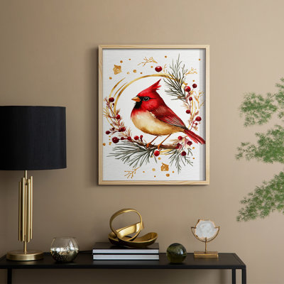 «Christmas Holiday Art CML XXXVII», reproduction d'art encadrée - bois massif
