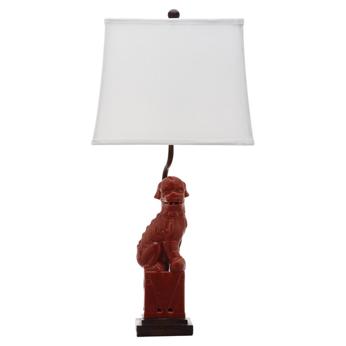 Mcchristian Ceramic Table Lamp, Red
