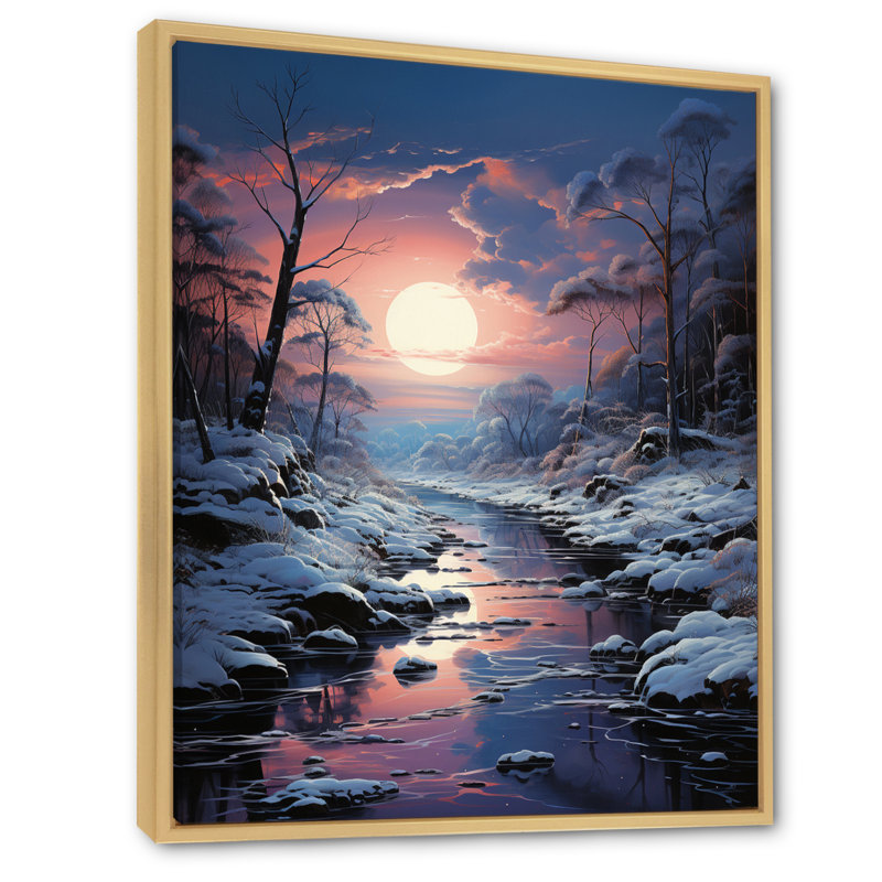 Fuchsia blanc hiver crépuscule III, H 20 po x l 12 po x P 1 po, Cadre naturel flottant