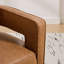 Fauteuil demi-tonneau moderne pivotant avec dossier ouvert-1256792941