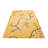 Golden Beige Abstract 5X7 Machine-Made Modern Rug