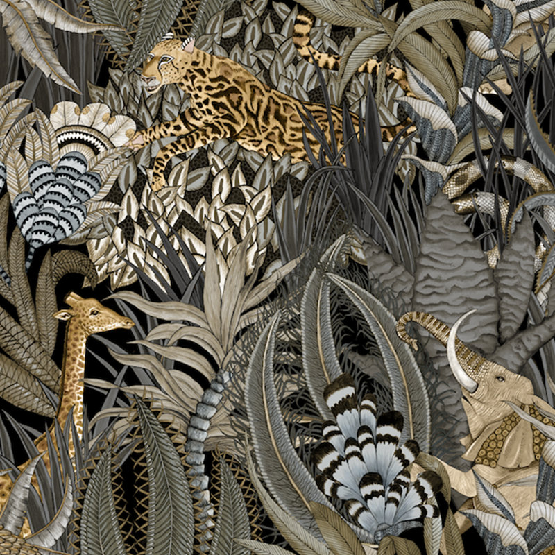 Ardmore 'Sabie Forest' Velvet Fabric, Moonlight