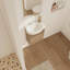 Meuble-lavabo mural compact avec lavabo en céramique - 16 pouces, portes à fermeture douce pour salle de bain