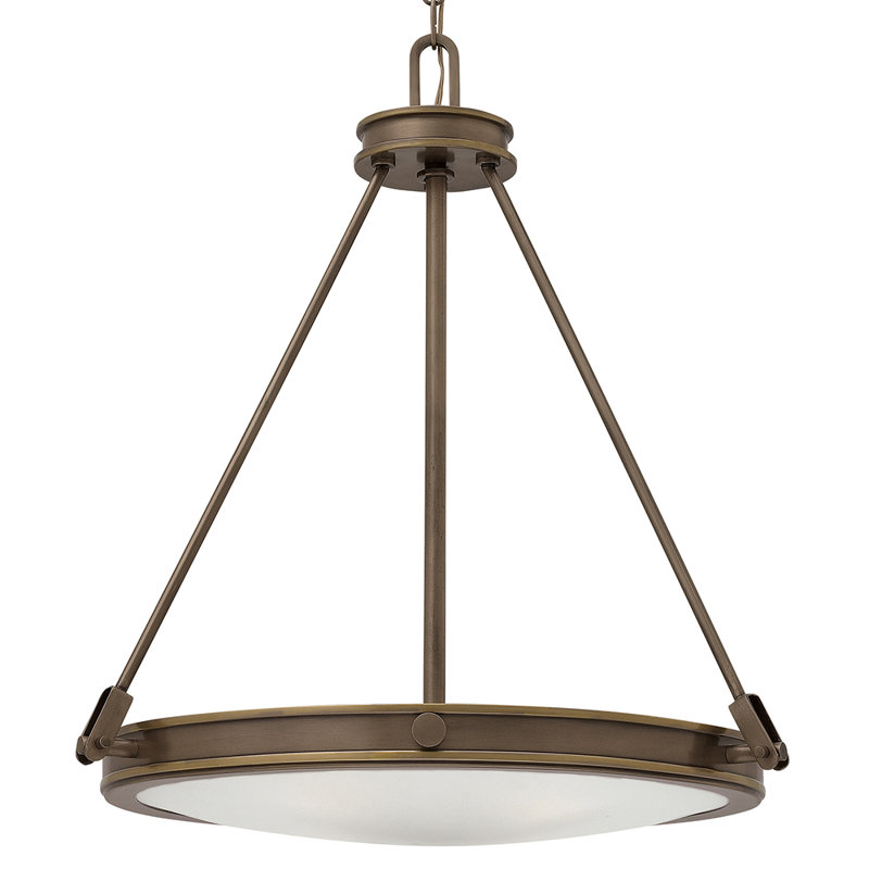 Collier 4-Light Bowl Pendant, Bronze clair huilé