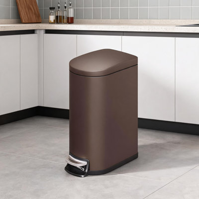 Poubelle en acier inoxydable 13 gallons avec seau intérieur amovible