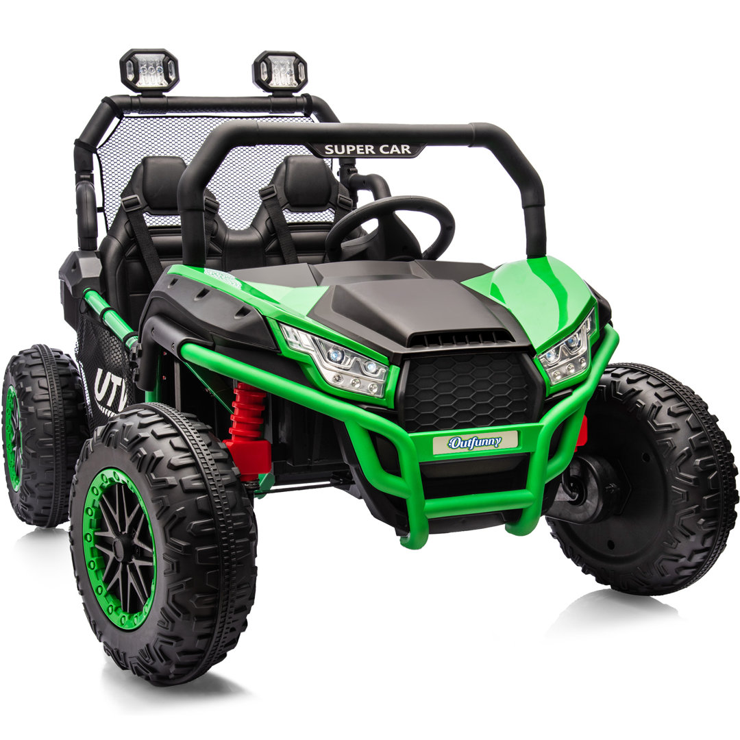 24V 10Ah Ride on Toy, 4WD 2-Seater Electric Ride on Car UTV for Big Kids with Remote, 4*200W Motors Outfunny
