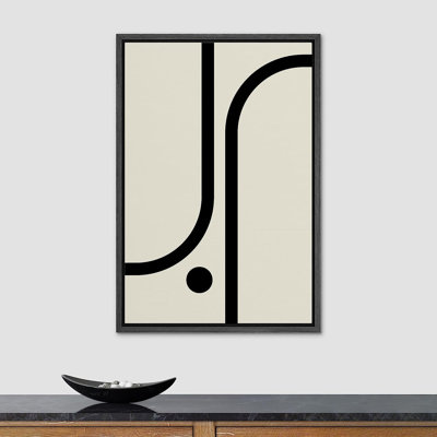 «Geometric Minimal Line Duotone Polygon Collage», reproduction sur toile flottante