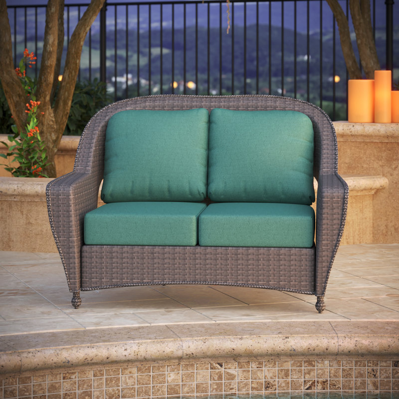 Indoor/Outdoor Sunbrella® Seat/Back Cushion, Cast Breeze Sunbrella® Plainweave