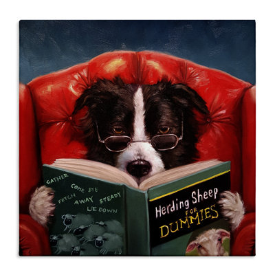 «Herding Sheep Dog lecture for Dummies» par Lucia Heffernan - reproduction d'art