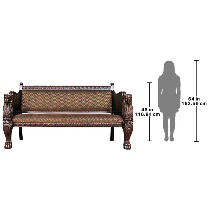 Lord Raffles 86" Winged Lion Settee