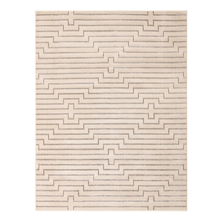 Latitude Run® Mirage Novica Rug White and Silver