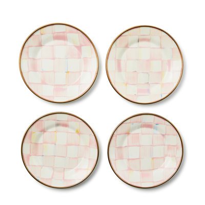 Rosy Check Appetizer Plates Set Of 4