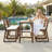 5-Piece Weatherproof Patio Furniture Set - Solid Wood Design For Outdoor Dining-424645022