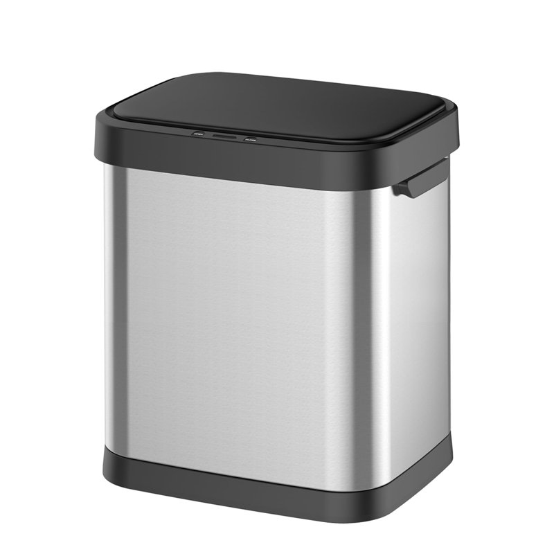 Automatic Trash Can - 8 Gallon/30 Liter Touchless Smart Stainless Steel Waste Can with Lid, Rectangular Sensor Garbage Bin for Home Bathroom Living Room Office