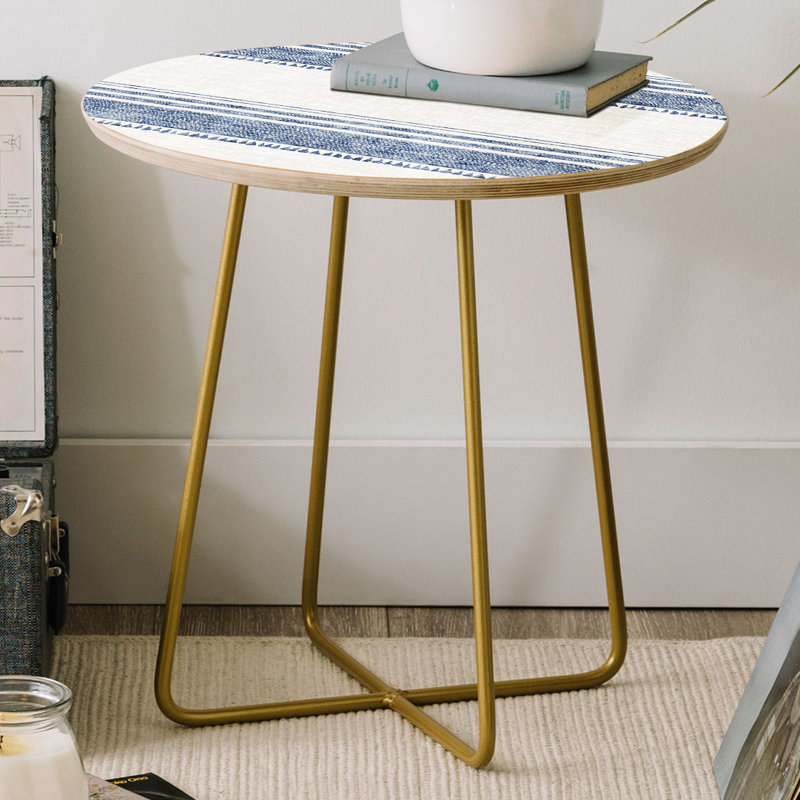 Table de bout ronde Bendte Holli Zollinger, Blanc / Bleu