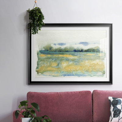 «Flowing Landscape», cadre I avec cadre biseauté et verre