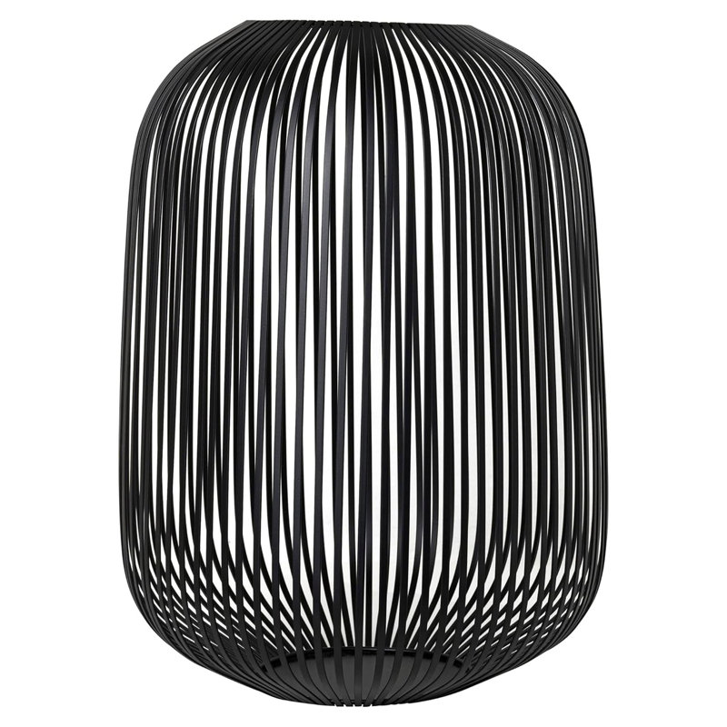 Lito Other Corner Lantern, 45cm H x 33cm W x 33cm D, Black