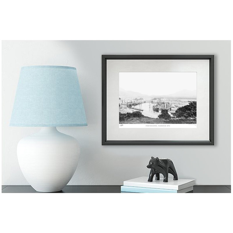 Porthmadog, Harbour 1894 by Francis Frith - Single Picture Frame Print, 40cm H x 50cm W x 2.3cm D