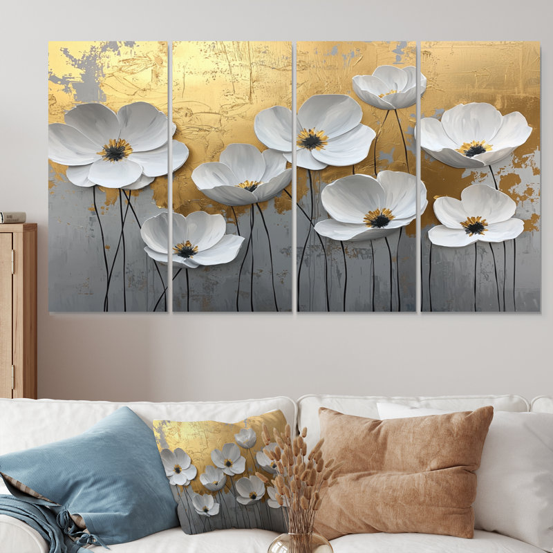 Goodwyn - coquelicot, art mural traditionnel, H 28 po x l 48 po