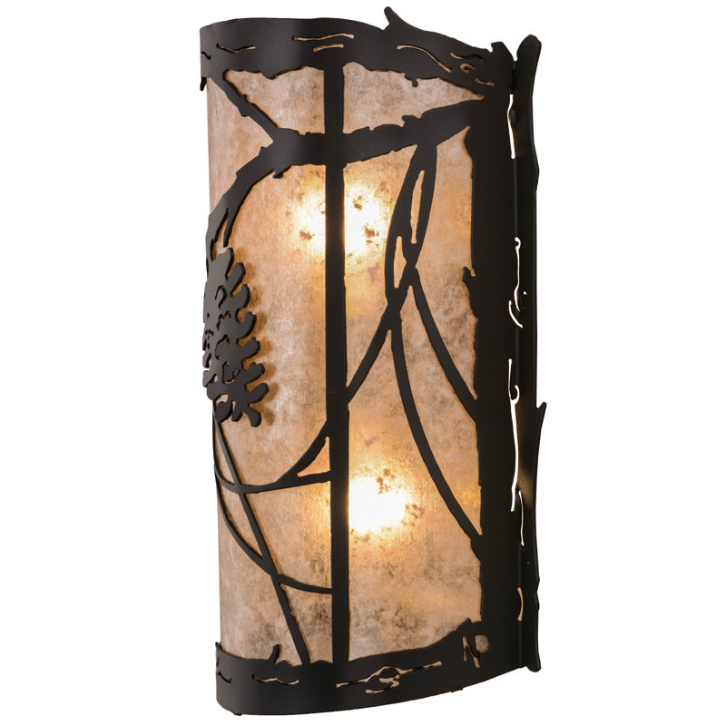 Rustic Lodge 2 - Light Flush Mounted Sconce, Timeless Bronze, 14.5" H x 10" W x 5" D