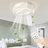 20" Led Bladeless Ceiling Fan Light With Remote Control – Modern Flush Mount Ceiling Lamp With Air Circulation & Adjustable Brightness For Living Room, Dining Room, Or Bedroom, Silent/6-Speed/Dc Motor