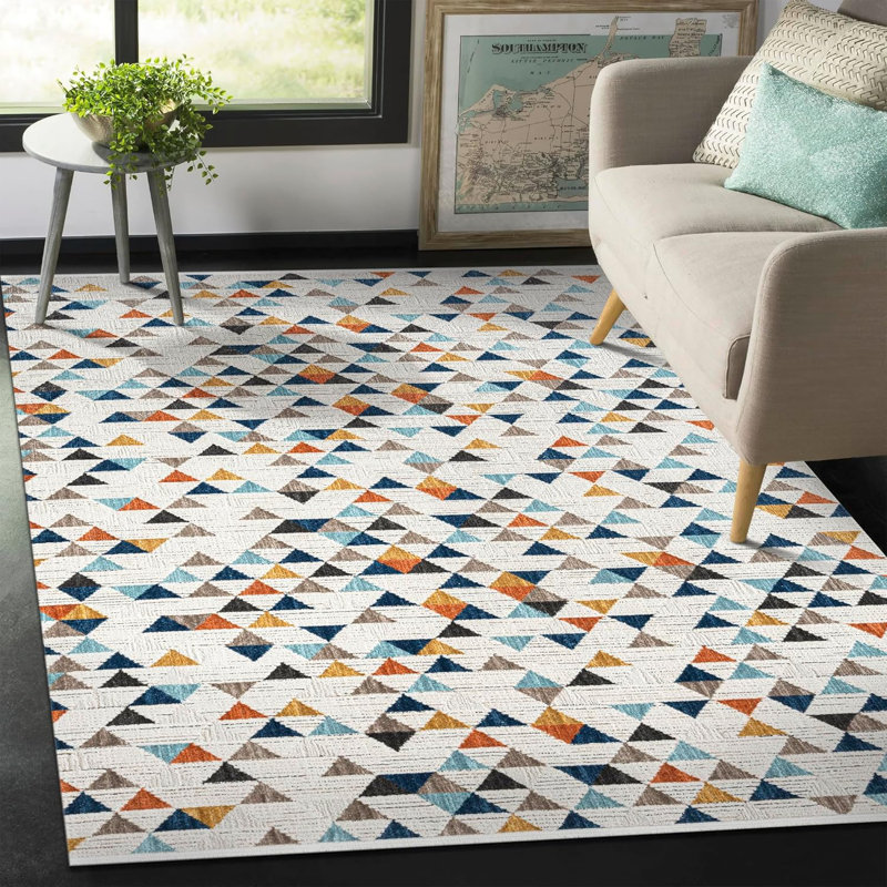 Ultra Soft Area Rugs Low Pile Rug Bedroom Carpet Non Slip Floor Mat Indoor Hallway Carpets HLOO3, Rectangle 120 x 180 cm