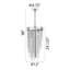 4-Light 12" Round Convertible Flush Crystal Chandelier-320256737