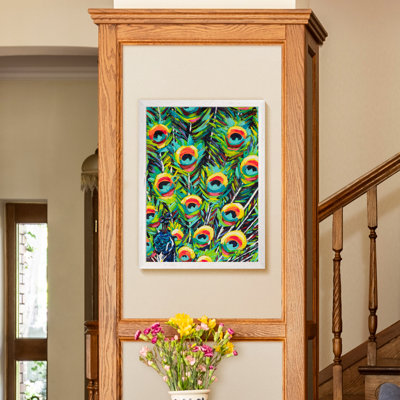 « somptueux peacock i » par paul cezanne-reproduction d’art sur toile encadrée