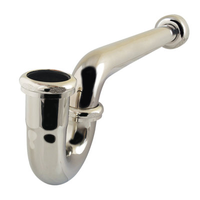 Kingston Brass Trimscape 1-1/2 Inch Decor P-Trap with High Box Flange, 13-1/16 Inch Length, 18 Gauge