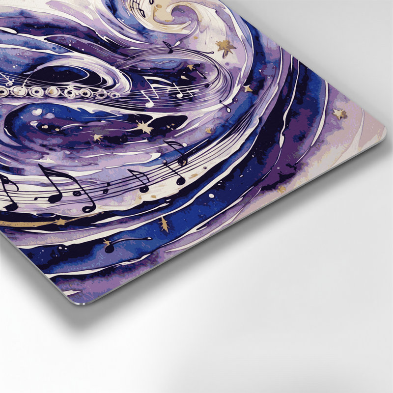 Flûte musicale en métal gris, H 32 po x l 32 po