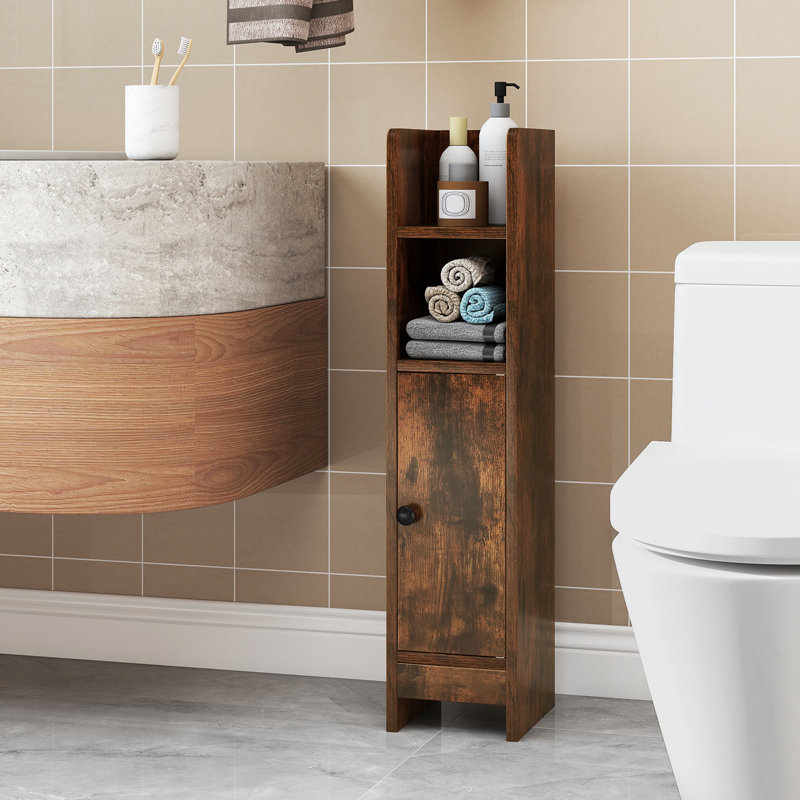 Freestanding Linen Cabinet, Brown