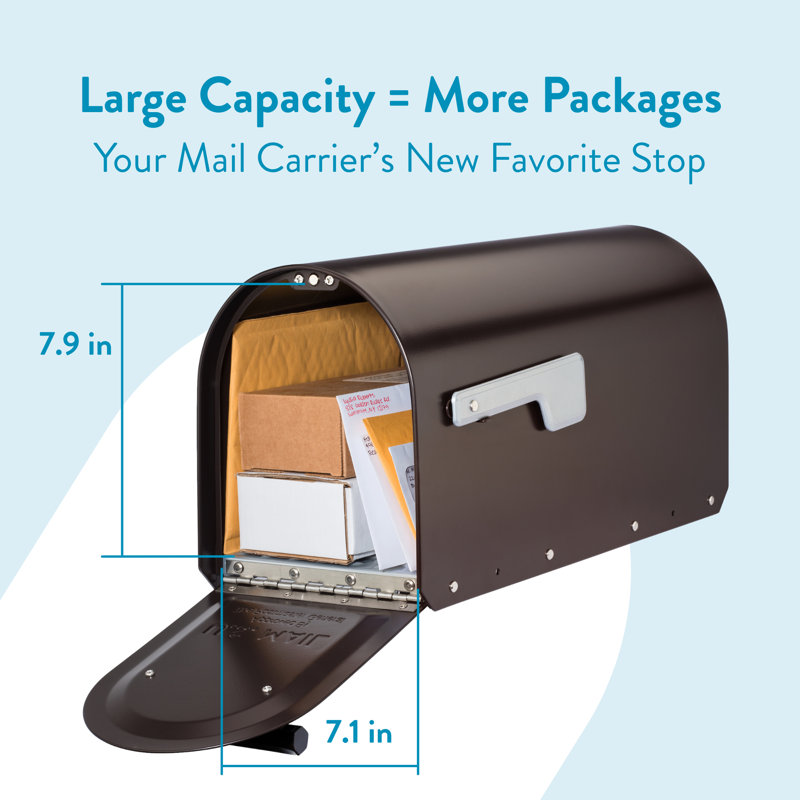 Sequoia Post Mount Mailbox Rubbed Bronze, Rubbed Bronze