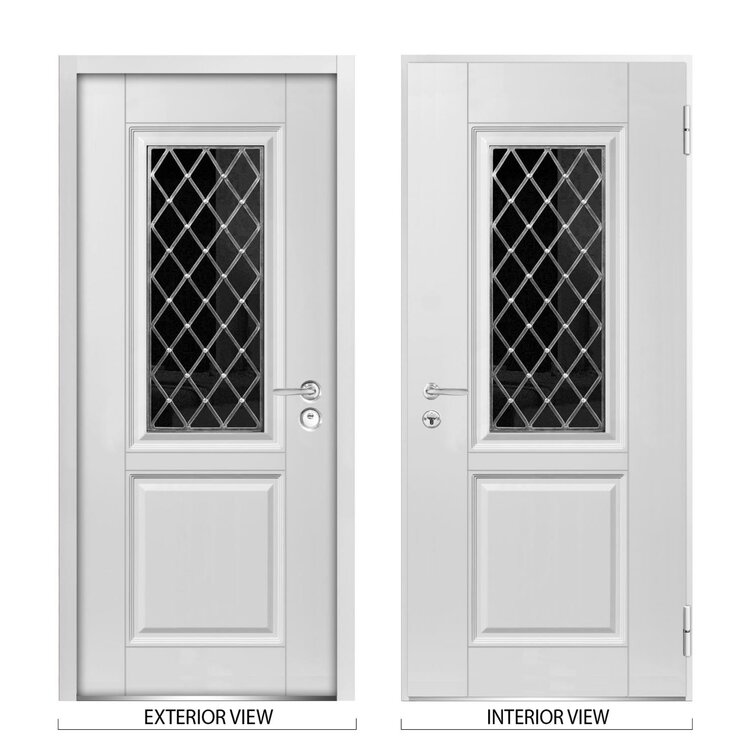 VDomDoors Ballucio 34.15'' x 79.2'' Wood Front Entry Doors