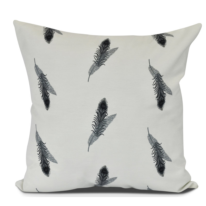Goals, Gourds, and Gatherings Square Pillow Cover & Insert, 26" H x 26" W, Black