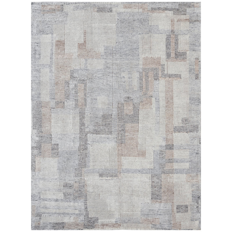 Tapis rectangulaire noué à la main, Rectangle 9 pi x 12 pi