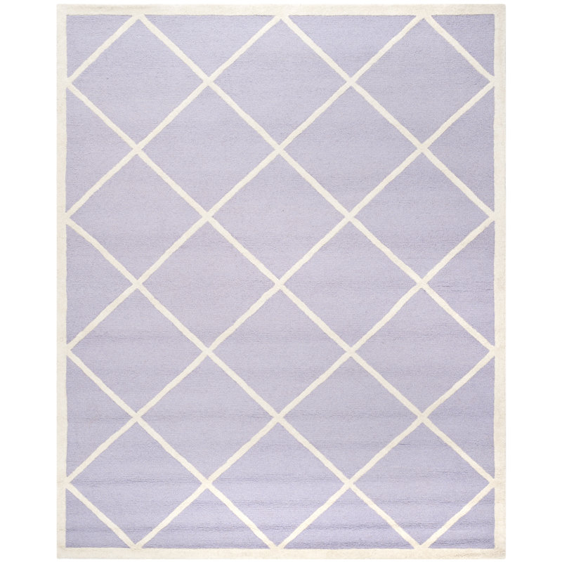 Sanyla Hand Tufted Wool Geometric Rug, Rectangle 8' x 10'